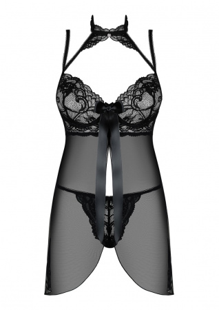 фото Комплект 88318 Elizenes Babydoll & Thong Black S/M