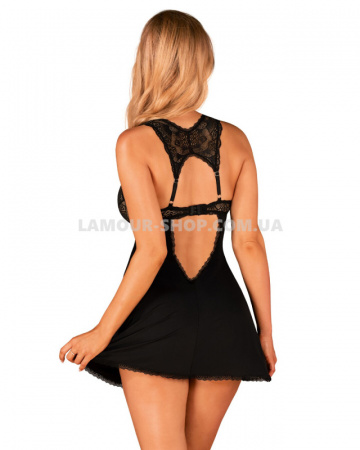 фото Сорочка бебі-дол з мереживом  Obsessive Donna Dream babydoll M/L Black