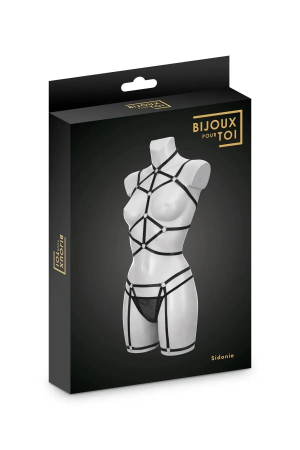 фото Комплект Bijoux Pour Toi - Sidonie, портупея, гартери та трусики