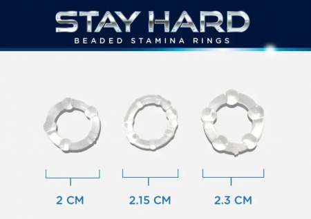 фото Набір ерекційних кілець Stay hard, Clear
