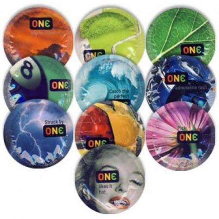 фото Презерватив ONE Color Sensations (різнокольорові)