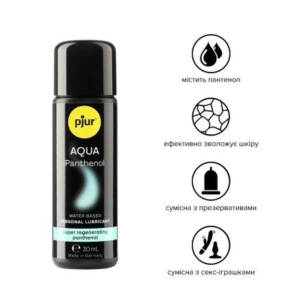 фото Змазка на водній основі pjur Aqua Panthenol 30 мл з пантенолом, догляд та зволоження