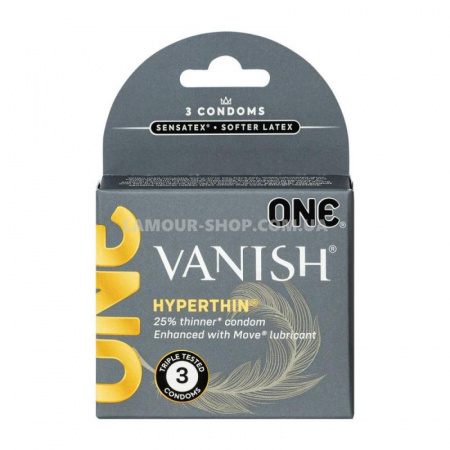 фото Презервативи ONE Vanish Hyperthin 3 шт