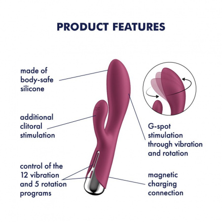 фото Вібратор-кролик Satisfyer Spinning Rabbit 1 Red