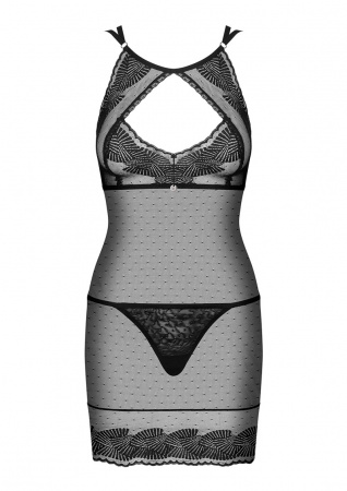 фото Комплект  Allastia Chemise & Thong Black L/XL