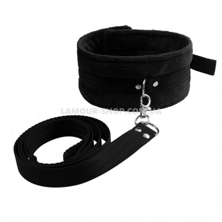 фото Набір, нашийник з повідцем та маска Art of Sex - Soft Touch Light, Чорний