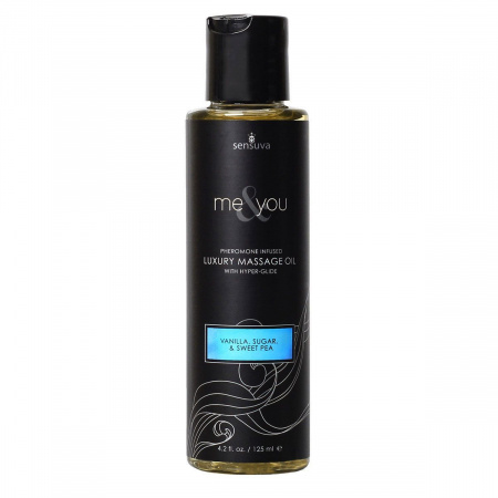 фото Масажна олія Sensuva Vanilla, Sugar & Sweet Pea з феромонами