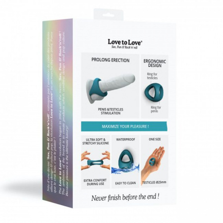 фото Кільце ерекційне подвійне Love To Love FLUX RING - TEAL ME