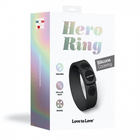 фото Ерекційне кільце на кнопках Love To Love HERO RING - BLACK ONYX