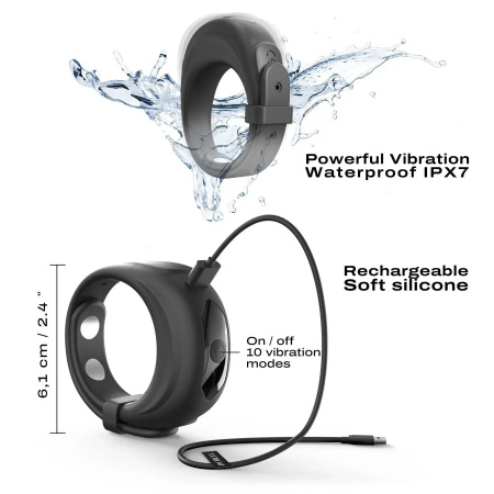 фото Ерекційне віброкільце Dorcel Fit Vibe Ring, рег діаметр 4–5,7 см, 10 режимів