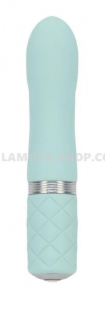 фото Вібратор PILLOW TALK - Flirty Teal із кристалом Сваровськи, гнучка головка