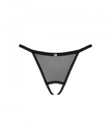 фото Стрінги з доступом Obsessive Celia Noir crotchless thong M/L