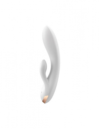 фото Смарт вібратор кролик із подвійним відростком Satisfyer Double Flex White