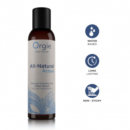 фото Лубрикант на водній основі Orgie All Natural Acqua, 150 мл, нелипкий, глад