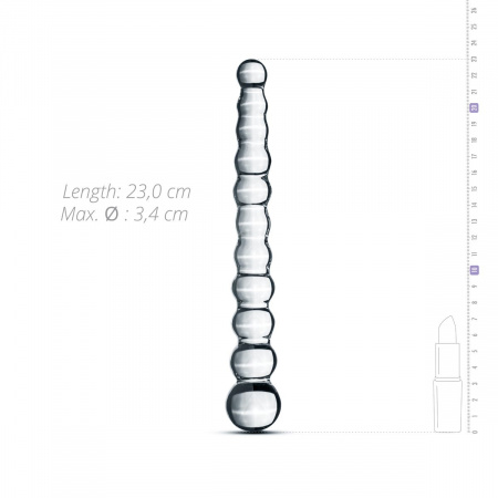 фото Скляний дилдо у вигляді намистин Gildo Glass Dildo No. 20