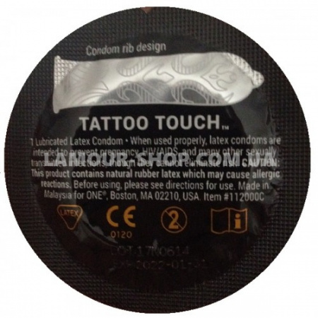 фото Презерватив Tattoo Touch (текстуровані унікальними ребрами)