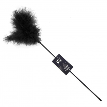 фото Лоскітка  з пером індика Art of Sex – Feather Paddle, чорна