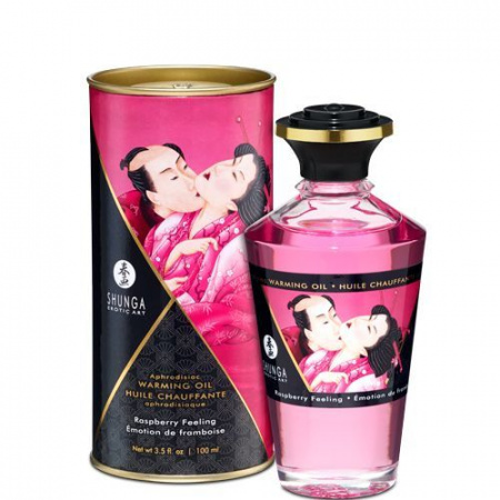 фото Олія Shunga Aphrodisiac Warming Oil – Raspberry Feeling (100 мл)
