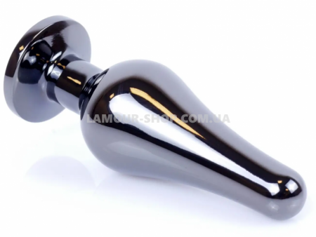 фото Анальна пробка Boss Series - Jewellery Dark Silver BUTT PLUG Red