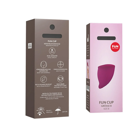 фото Менструальна чаша  Fun Factory FUN CUP SIZE B, бордова, діаметр 4,3 см, 