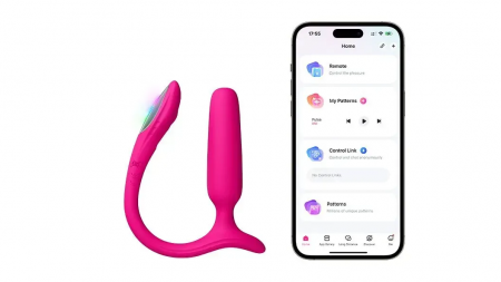 фото Анальна смарт-вібропробка Lovense Lush Anal, дуже потужна, LED-підсвічування