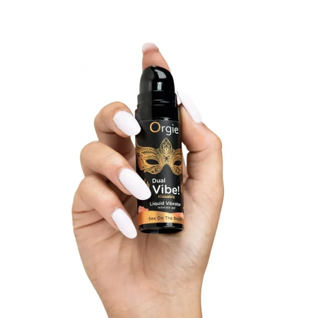 фото Рідкий вібратор Orgie Dual Vibe! Sex On The Beach Kissable 15 мл