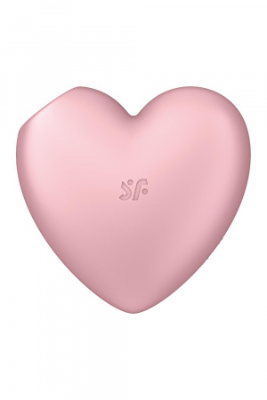 фото Вакуумний стимулятор-серце з вібрацією Satisfyer Cutie Heart Light Red