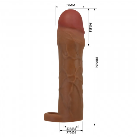 фото Подовжуюча насадка презерватив Pretty Love - Hani 2" Brown