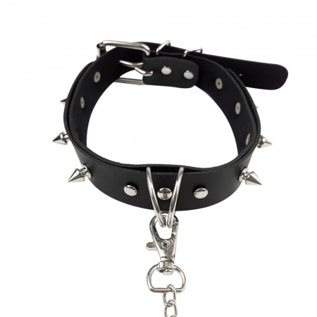 фото Ошейник с шипами и поводком Art of Sex - Collar Spikes and Leash