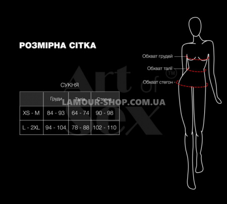 фото Сексуальна лакована сукня на шнурівці Art of Sex - Ginger чорна XS-M