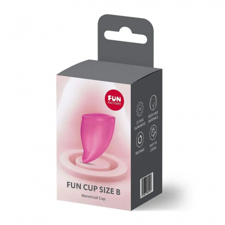 фото Менструальна чаша  Fun Factory FUN CUP SIZE B Magenta, діаметр 4,3 см