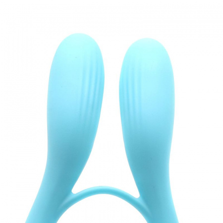 фото Вібратор для пар KisToy Martin Blue, два мотора, кріплення на член