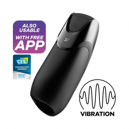 фото Смарт-мастурбатор з вібрацією Satisfyer Men Vibration+, 2 мотори, 14 режимів