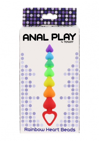 фото Анальні кульки Rainbow Heart Beads