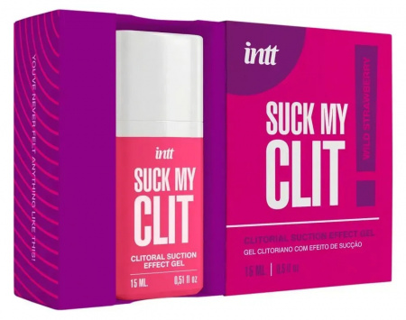 фото Смоктайзер  для клітора Intt Suck My Clit Wild Strawberry (15 мл), полуниця