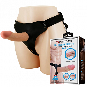 Страпон Pretty Love - HARNESS BRIEFS Stark Universal Strap-On Harness 6,9''