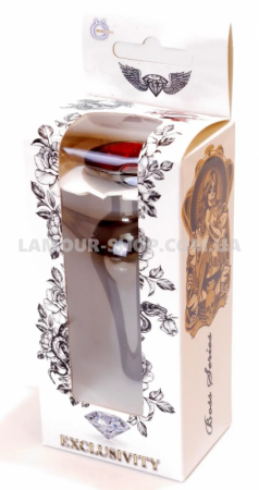 фото Анальна пробка Boss Series - Jewellery Dark Silver BUTT PLUG Red