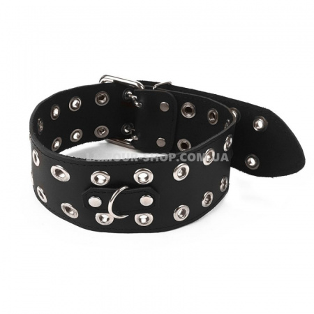 фото Нашийник Art of Sex - Tessa, натуральна шкіра, колір чорний