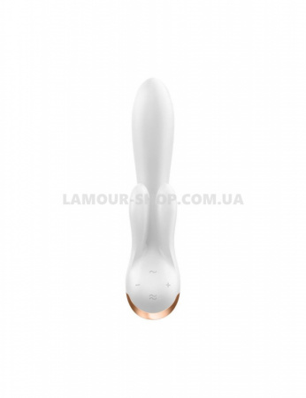 фото Смарт вібратор кролик із подвійним відростком Satisfyer Double Flex White