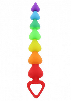 Анальні кульки Rainbow Heart Beads