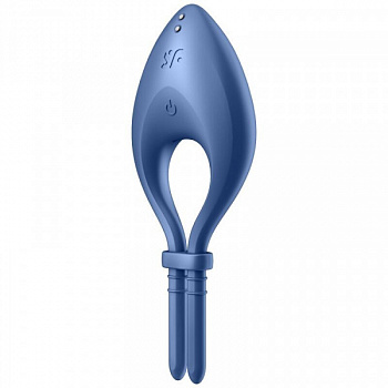 Эр смарт виброкольцо лассо с регулировкой размера Satisfyer Bullseye Blue