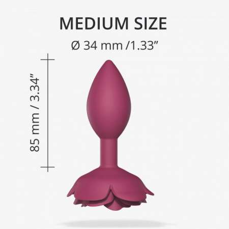 фото Силиконовая анальная пробка Love To Love OPEN ROSES M SIZE - PLUM STAR