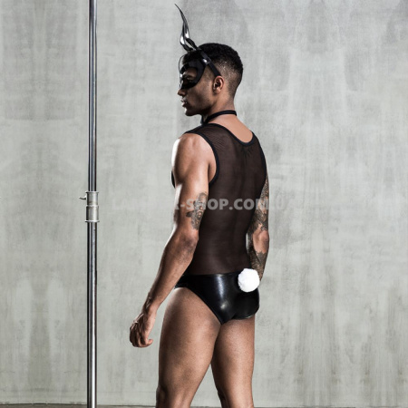 JSY Sexy Lingerie Еротичний чоловічий костюм Зайка Джонні з маскою фото фото Еротичний чоловічий костюм Зайка Джонні з маскою