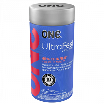 Презервативи ONE  Ultra Feel, ультратонкі, з додатковою змазкою, 10 шт