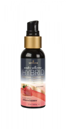 фото Змазка водно-силіконова Sensuva Hybrid Strawberry (57 мл) без цукру