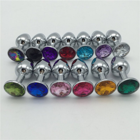 фото Анальная пробка с кристаллом S