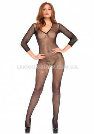 фото Комбібоді V Front Bodystocking Black S