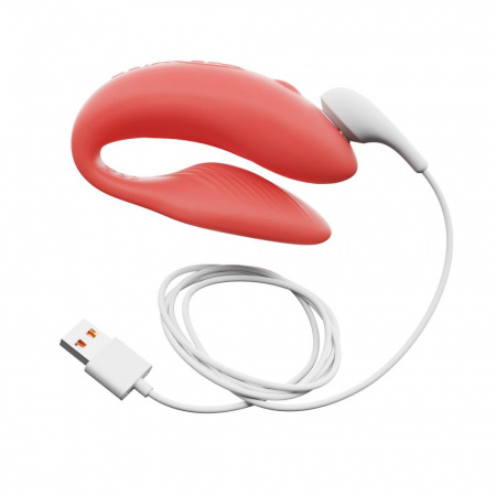 фото Смарт-вібратор для пар We-Vibe Chorus Crave Coral, сенсорне керування 