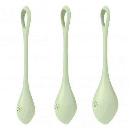 фото Набір йоні намистин Satisfyer Yoni Power 2 Light Green, диаметр 2-2,5-3см