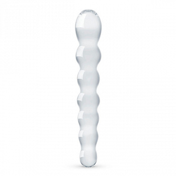 Скляний дилдо у вигляді намистин Gildo Glass Dildo No. 19